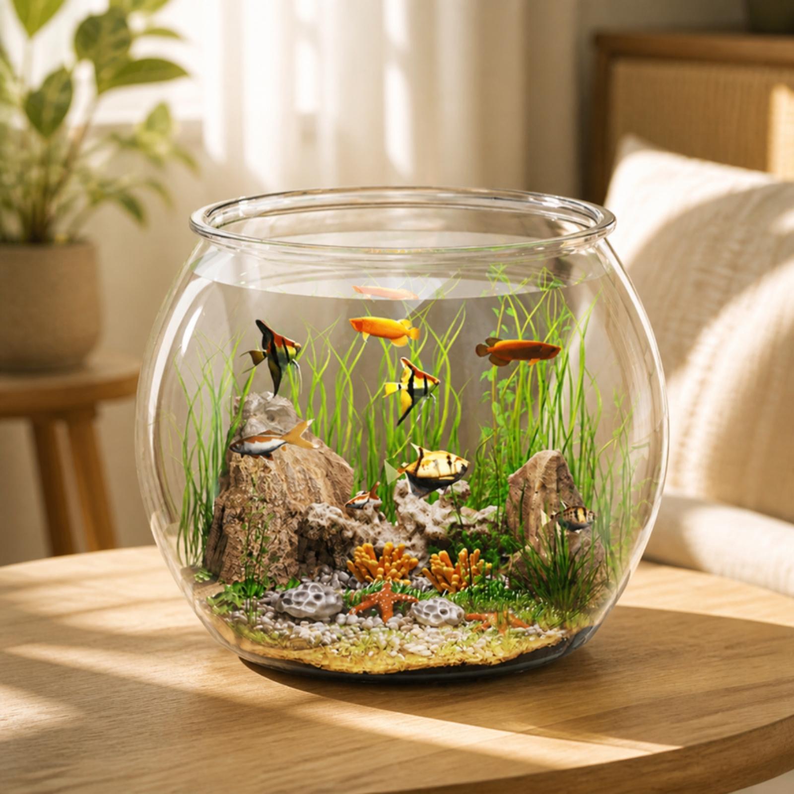 حوض سمك مكتبي صغير وشفاف من ما - مراجعة Betta Fish Tank وسعره