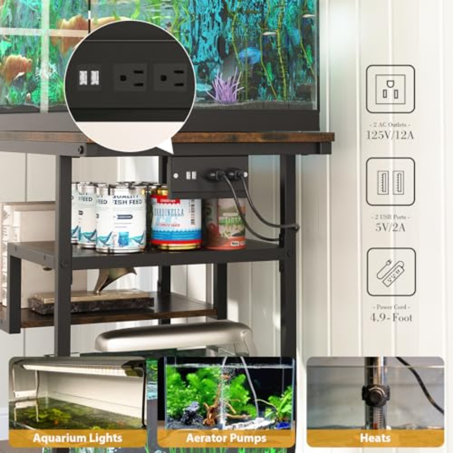حامل حوض أسماك للمكتب المنزلي  - مراجعة Fish Aquarium Home وسعره