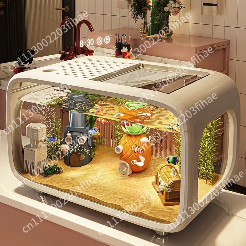 حوض سمك منزلي لغرفة المعيشة مع - مراجعة Fish Tank Filter وسعره